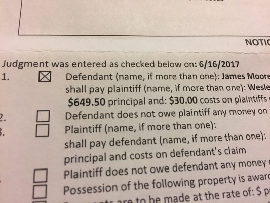 After disposing of my outboard without my consent, I had to take him to small claims court after he refused to compensate me.