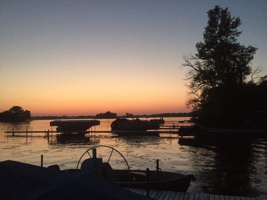 Sunset over the lake