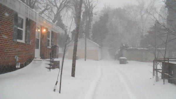 The apartment in the snow!