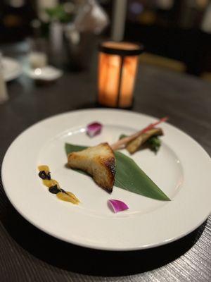 Kaiseki - cooked fish with miso course