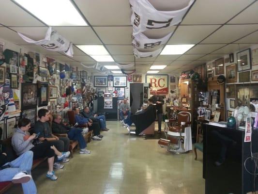 Picture of the inside of the Barbershop