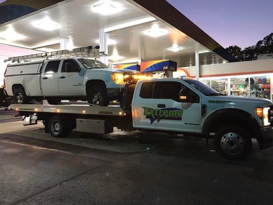 If it fits it ships! Stopped at gas station to get the owner of the truck son a snack and a drink after getting them off the highway