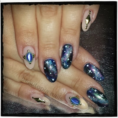 Custom CND Shellac Nail Art at Beautopia Nails in Morgantown, WV