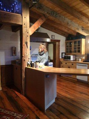 Kitchen with an Okeefe stove