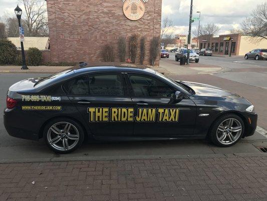 Our Taxi on Water Street for weekend riders!