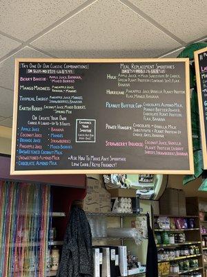 Smoothie Menu