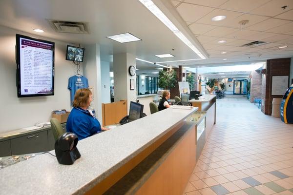 Recreation Center front desk - Photo Credit Rich Vossler Photography