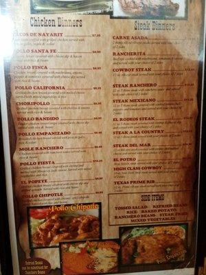 Los Rodeos of Danville Menu Page 4, May 2017