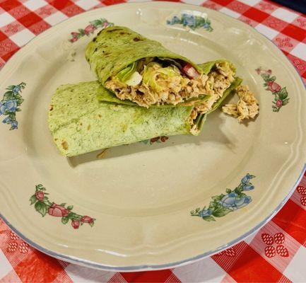 Grilled chicken spinach wrap