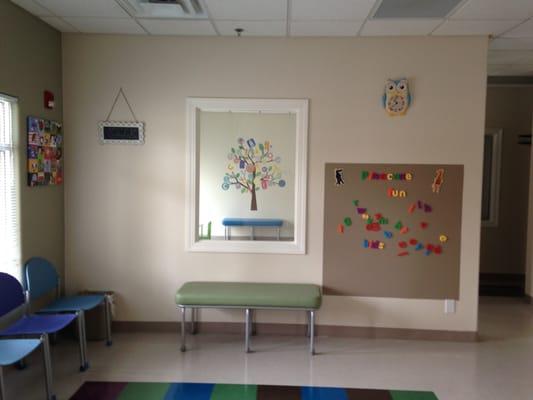 Waiting room at Pinecone Pediatrics