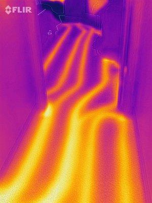 Infrared inspection of Radiant heated floors