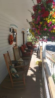 The front porch at the Rose Cottage. Come join us!