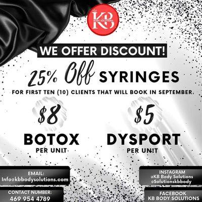 September discounts