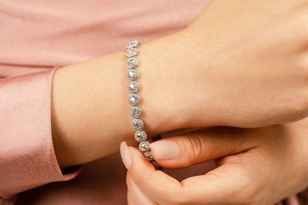 Diamond Halo Bracelet - Mountings or Finished