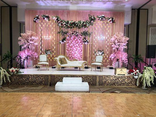 Beautiful candle wall stage decor