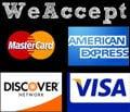 We accept all major credit cards