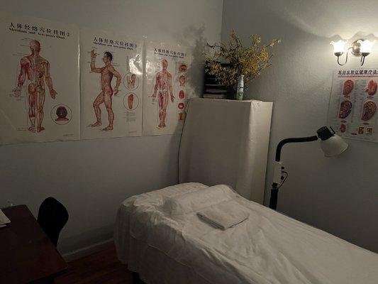 treatment room for cupping and body massage