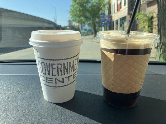 Latte and nitro cold brew