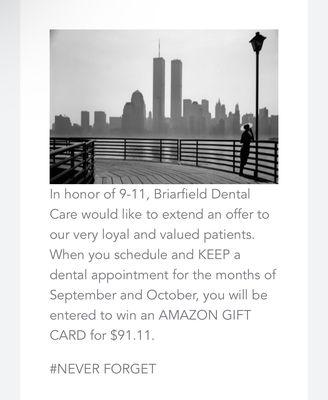 Email received from Briarfield Dental Care on 9/11/23