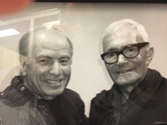 Nicolas, owner on the left. Left-Vidal Sassoon who was  Nicholas's employer and mentor.