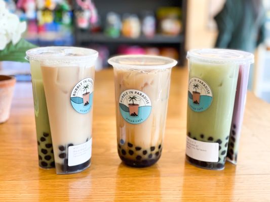 Bubble tea. Split and regular