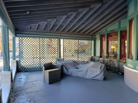 Porch at Charles Davis Mansion