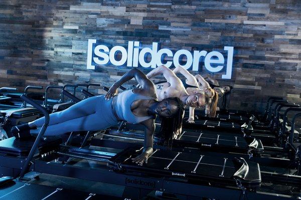 [solidcore] is a high intensity, low-impact strength training class. the music is loud, the attitude is fierce, and the community is strog