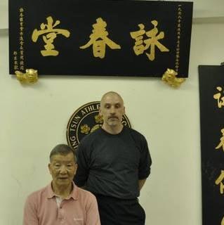 Grand Master Ip Ching and Sifu Matt. If the space was on fire, the original print  in the school, would be one thing we would take with us.