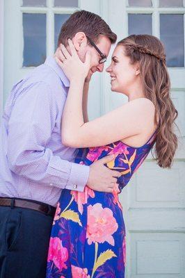 Happy and in love. An engagement session in downtown Greensboro, NC