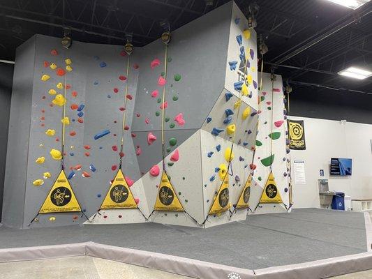 Belay wall.