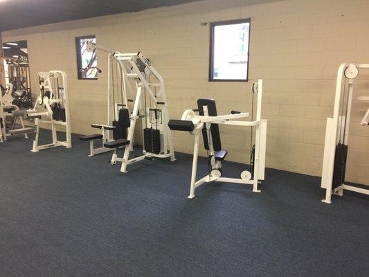 We have a full line of Cybex weight machines