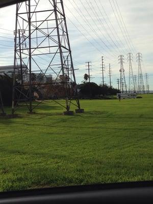 Park shares space with these "power towers"