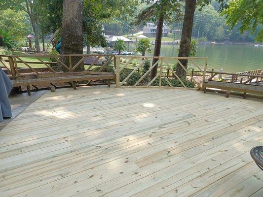 After deckboards and railing replacement.