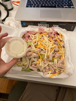 Chef salad w tiny ranch