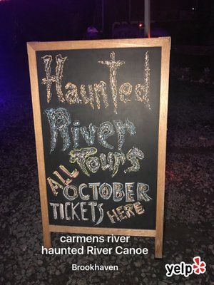 Haunted canoe river tour