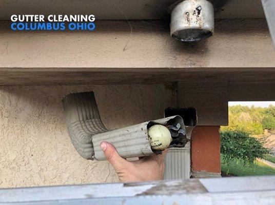 Clogged downspout