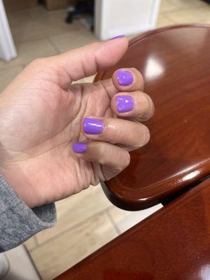 Purple gel mani yay