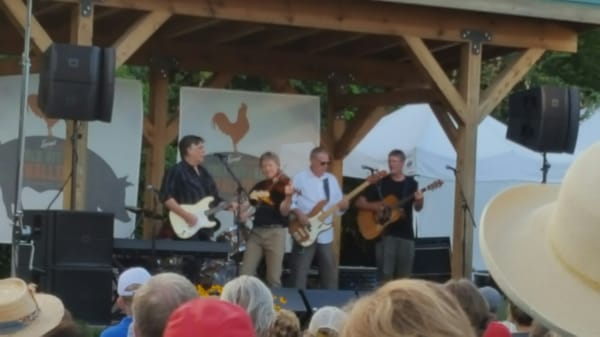 Red Willow Band playing at the folk festival BBQ contest. Held here once a year.