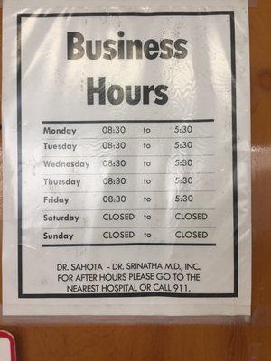 Business hours