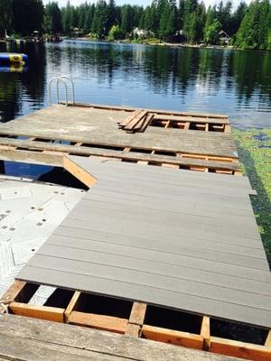 Dock repairs at Beaver Lake