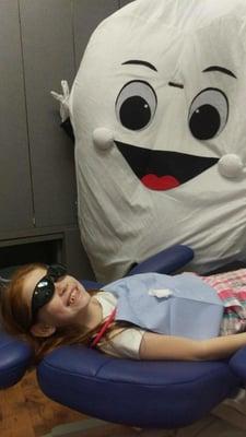 Happy patient got a visit from Molly Molar!!