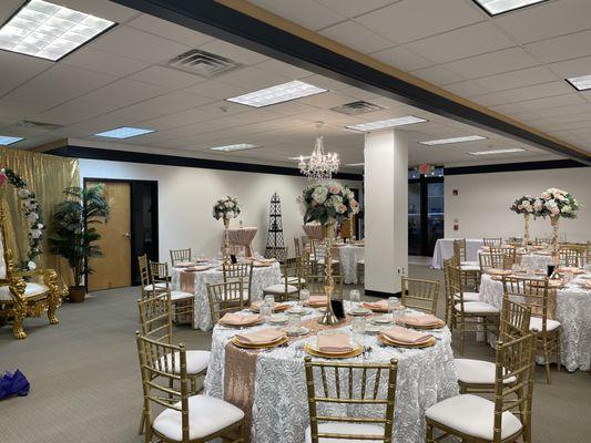 ELEGANT EVENTS BY ANDREA EVENT CENTER:  This room can be used for private parties, baby showers, bridal showers, anniversary dinners, etc.