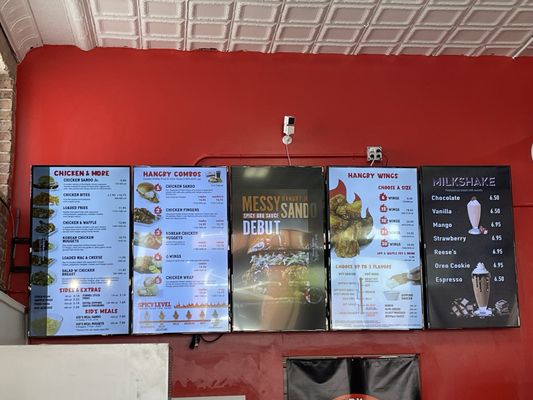 Menu board