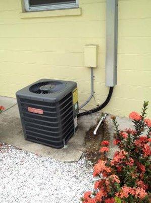 Outside condenser install on a multi tenant building.