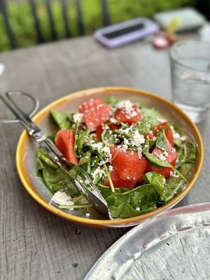 Watermelon and Spinach Salad