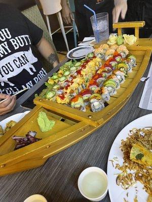 Boat full of sushi!!!