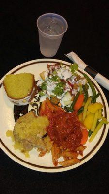 Tuna w/Pineapple, Pasta w/Meatball, Veggies, Salad, Bundt Cake . . .