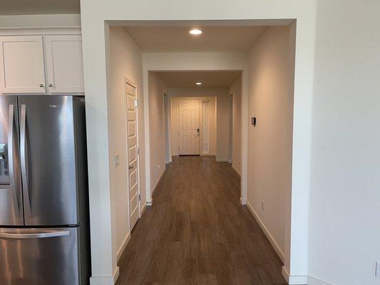 The before wainscoting and crown molding