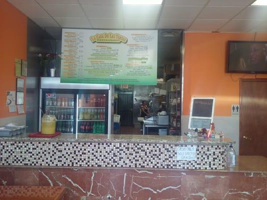 Inside view and menu.