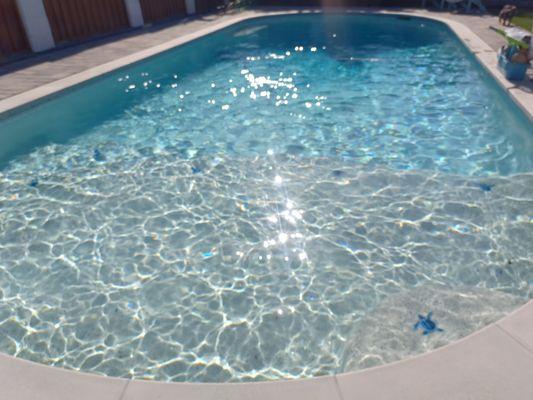 Our gorgeous pool and it's crystal clear water.